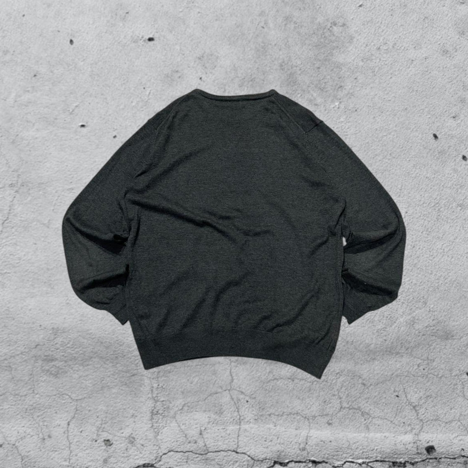 Maglione Lacoste - Grey Sweater Vintage Y2K 90s 00s American Style Hip-Hop (XL)