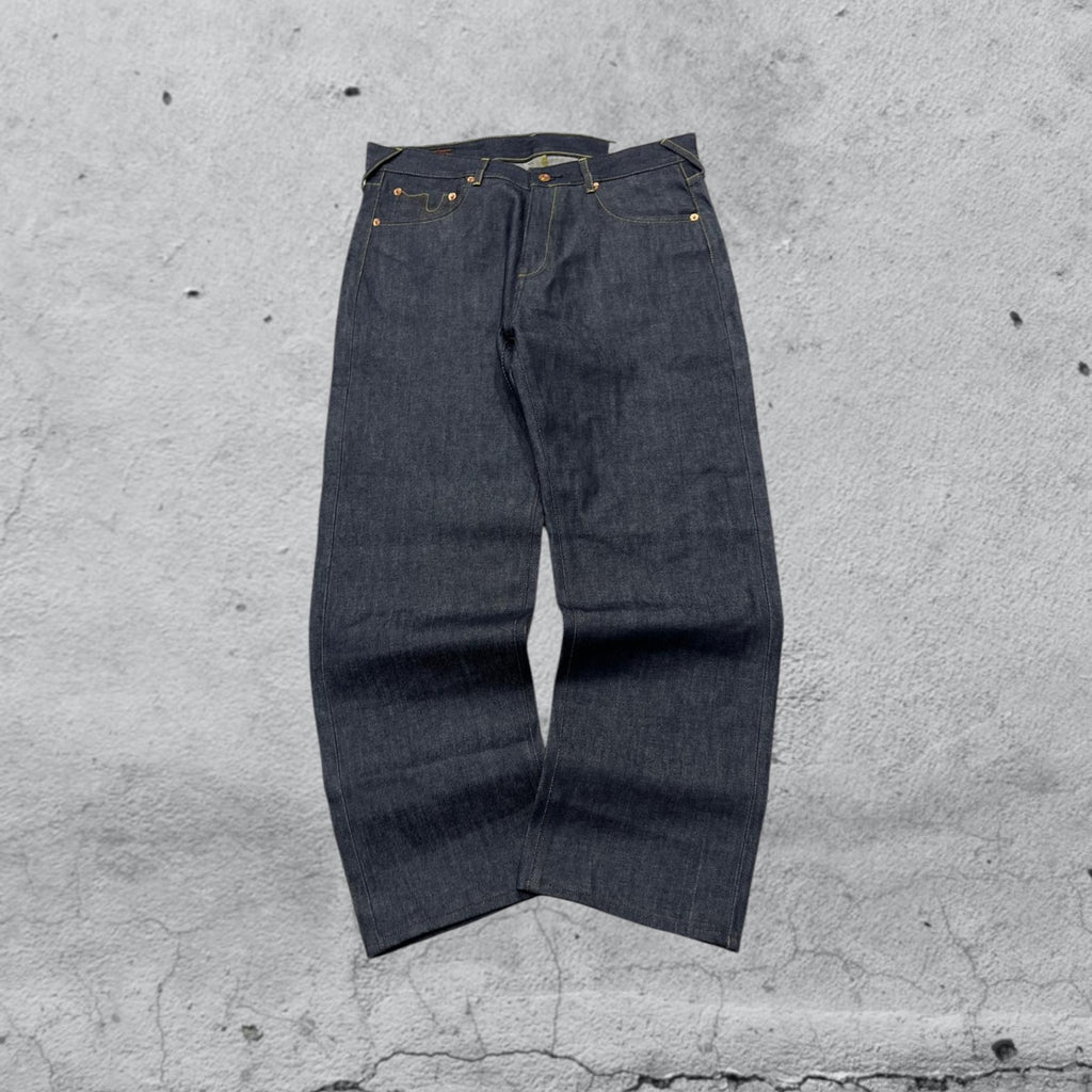 Raw Denim Jeans Evisu Cimosato Selvedge Made In Japan Straight Fit (L)