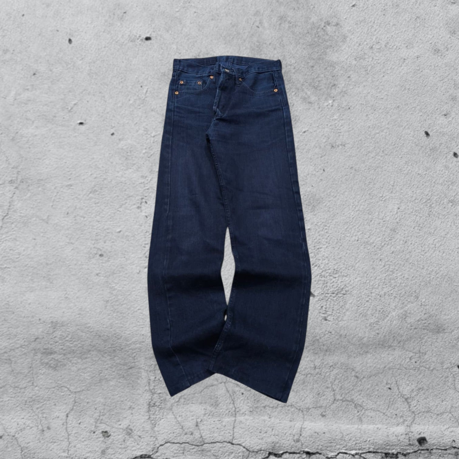 Denim Levis 501 Blu Straight Fit Vintage Y2K 90s 00s American Style Hip-Hop (S)