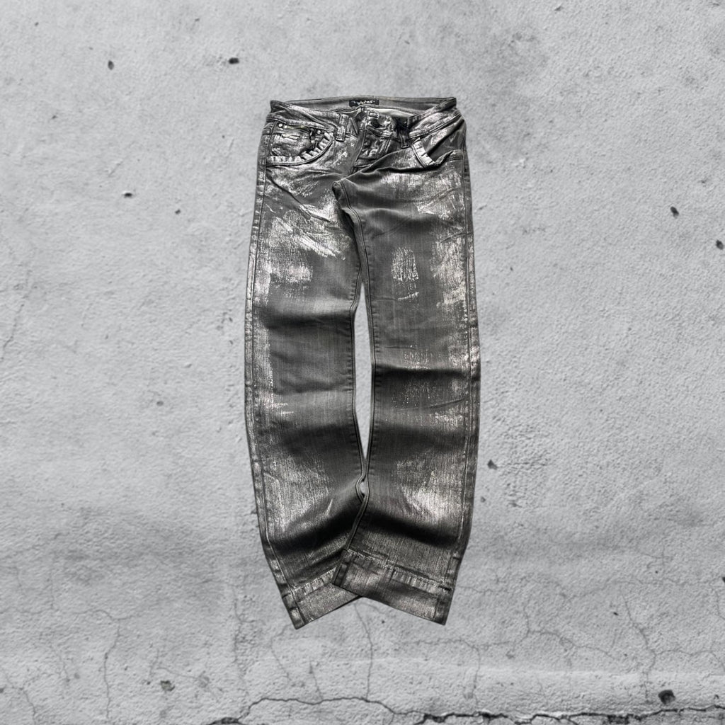 Denim Jeans Silver Low Waist (M)