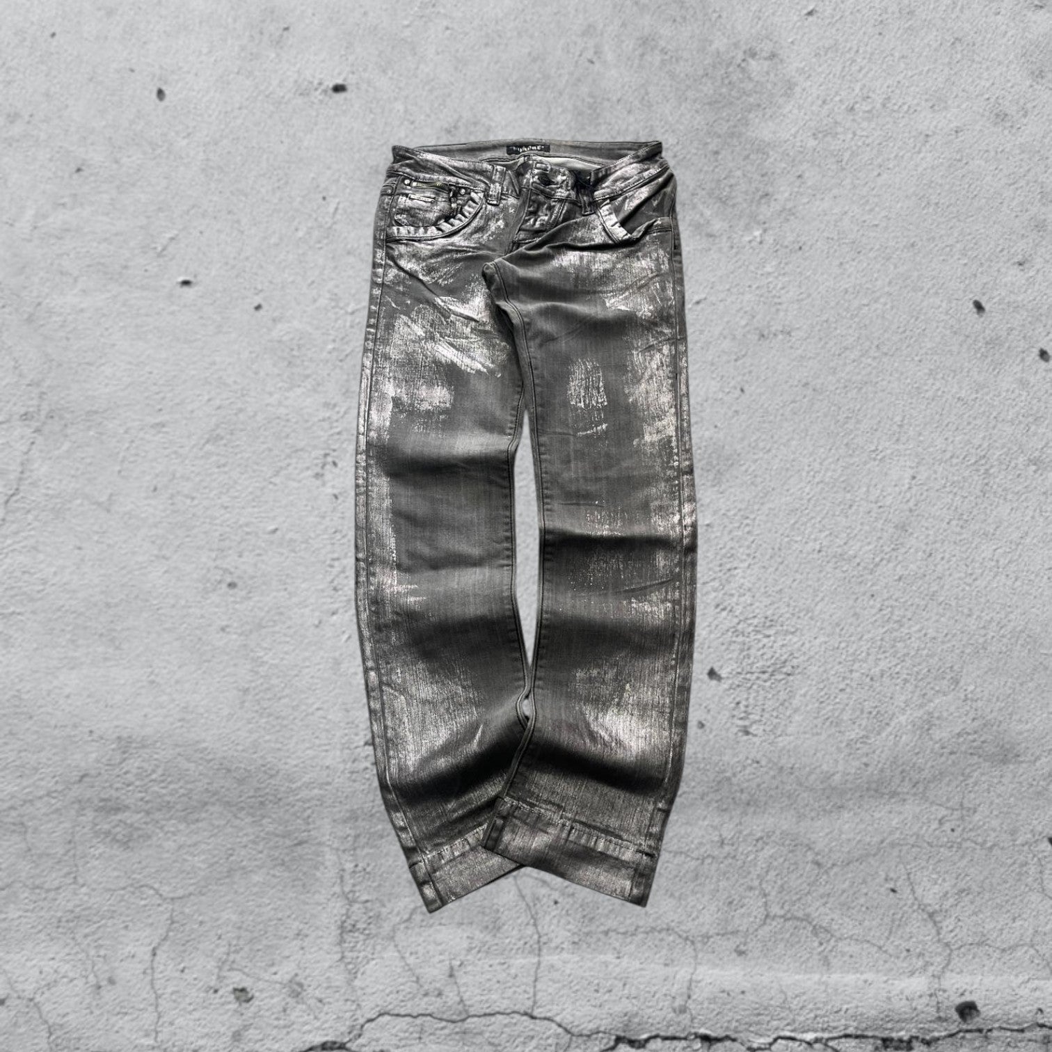 Denim Jeans Silver Low Waist (M)