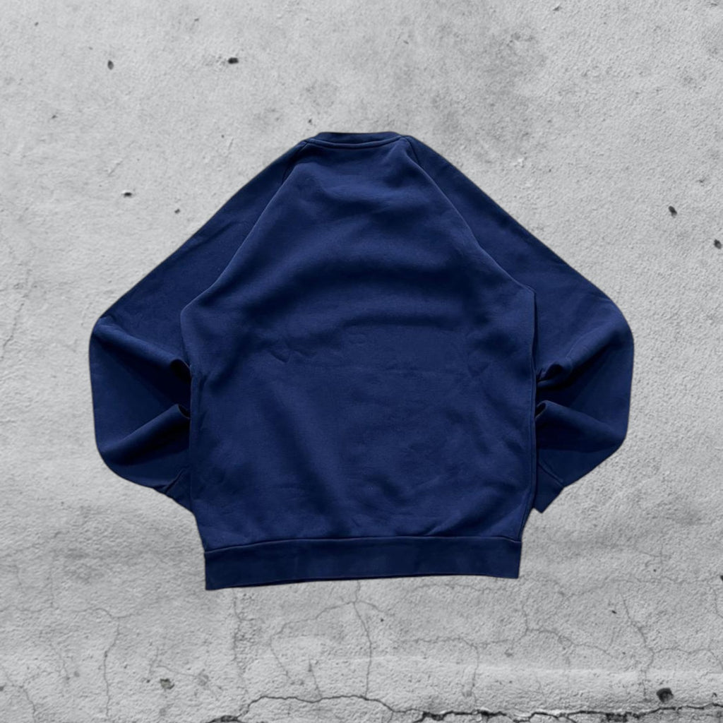 Felpa Adidas Blu Logo Ricamato (M)