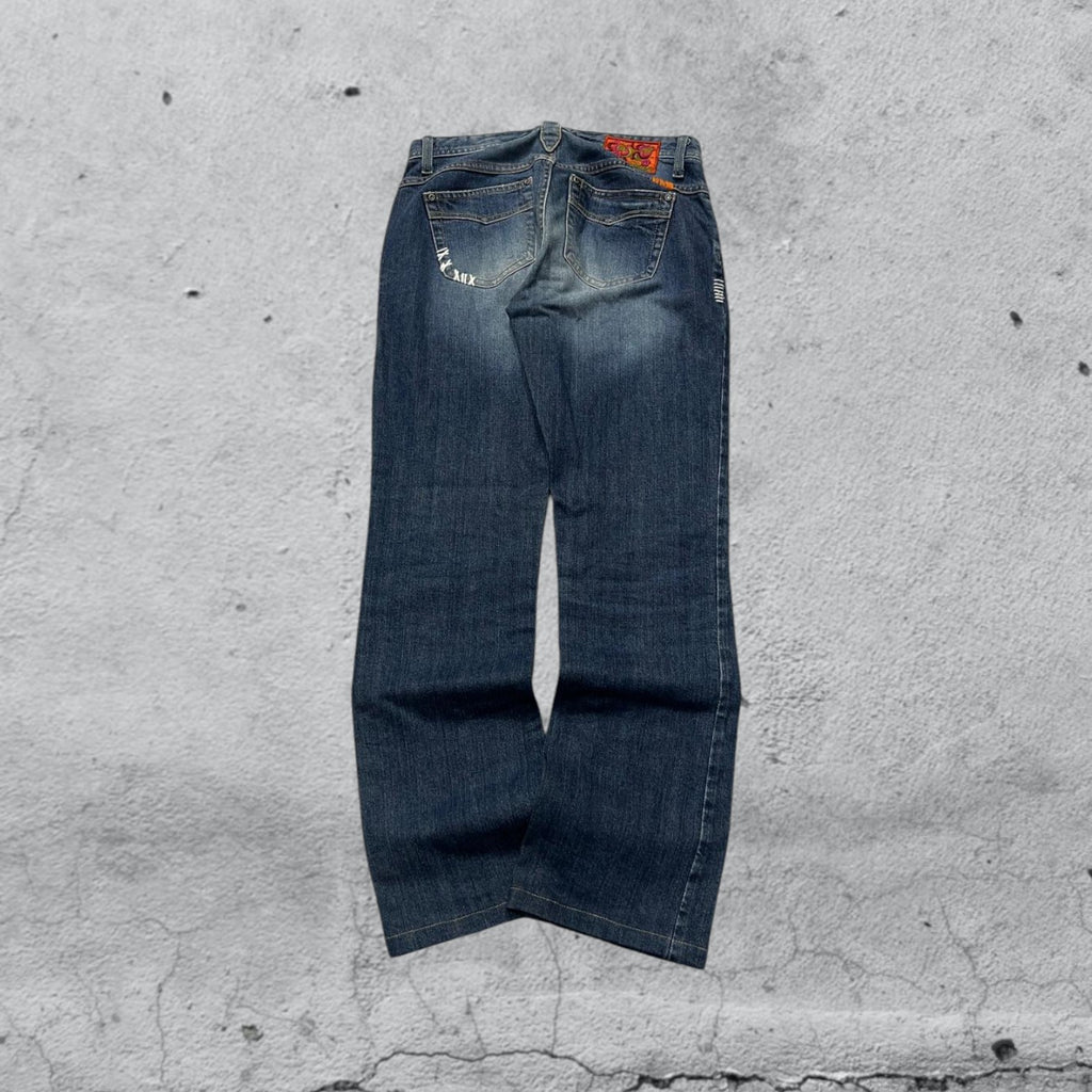 Denim Jeans Embroidered Straight Fit  (M)