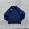 Felpa Adidas Blu Logo Ricamato (M)