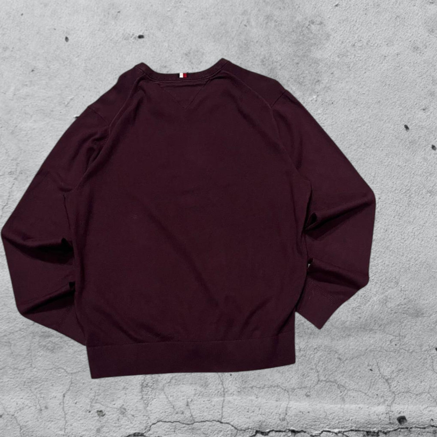 Sweater Tommy Hilfiger - Maglione Rosso Vintage Y2K 90s 00s American Style Hip-Hop (XL)