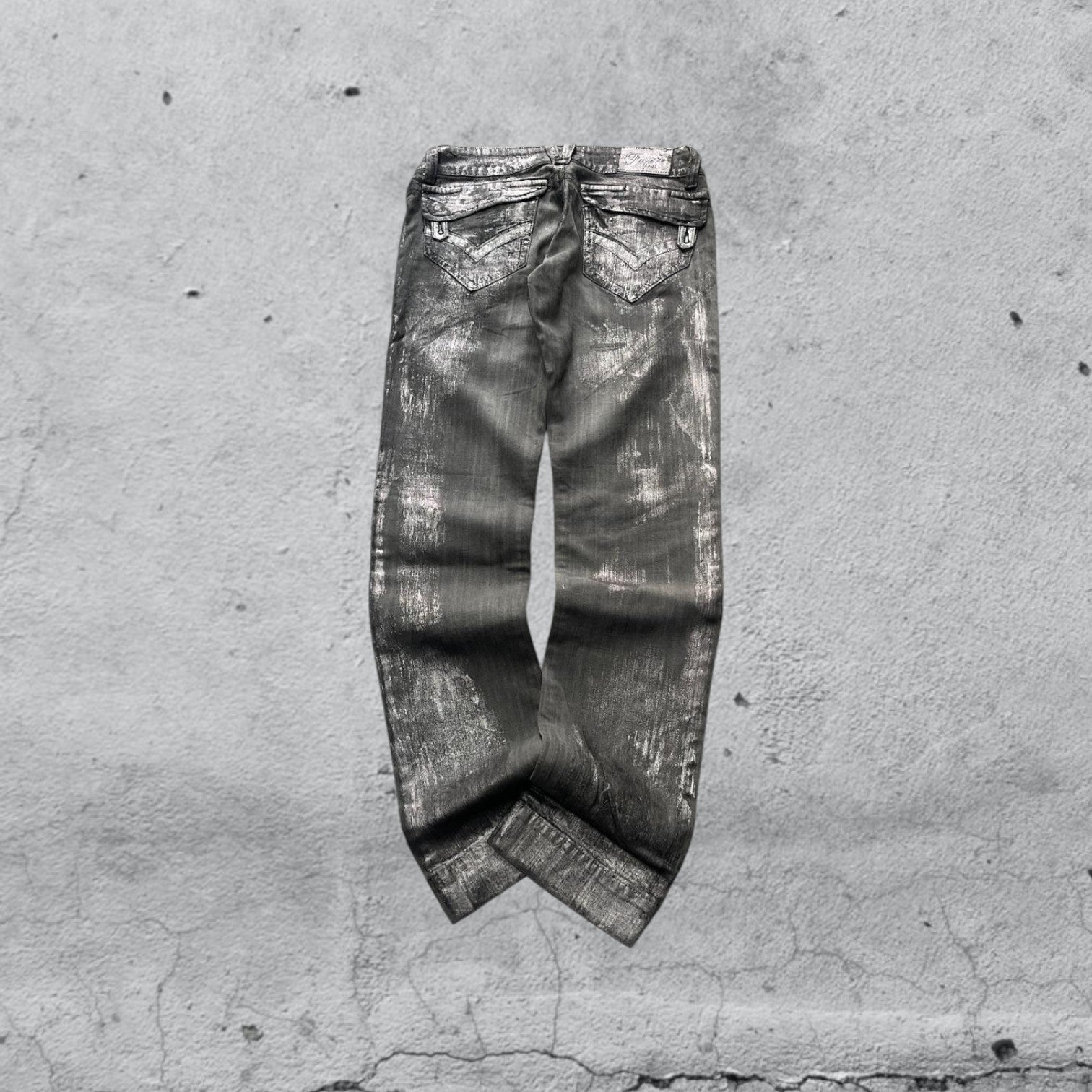 Denim Jeans Silver Low Waist (M)