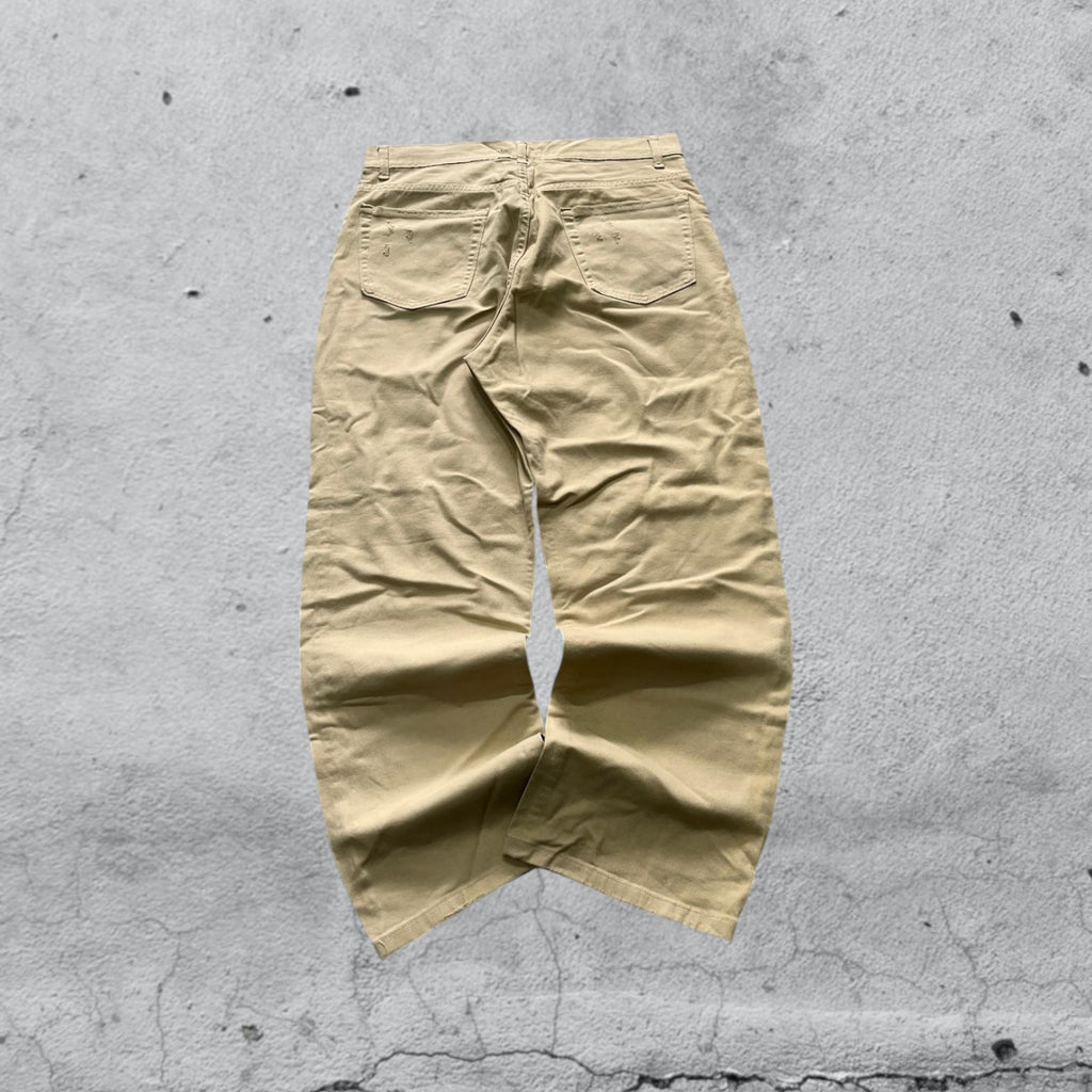 Denim Jeans Beige Baggy Fit Jeans (L)