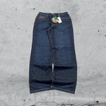 Denim Jeans Blu Wash Baggy Fit Vintage Y2K 90s 00s American Style Hip-Hop (XL)