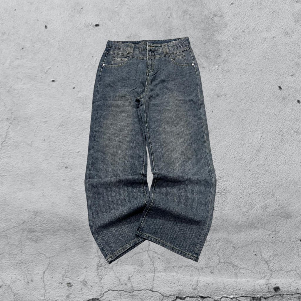 Denim Jeans Particular Washed Baggy Fit (M)