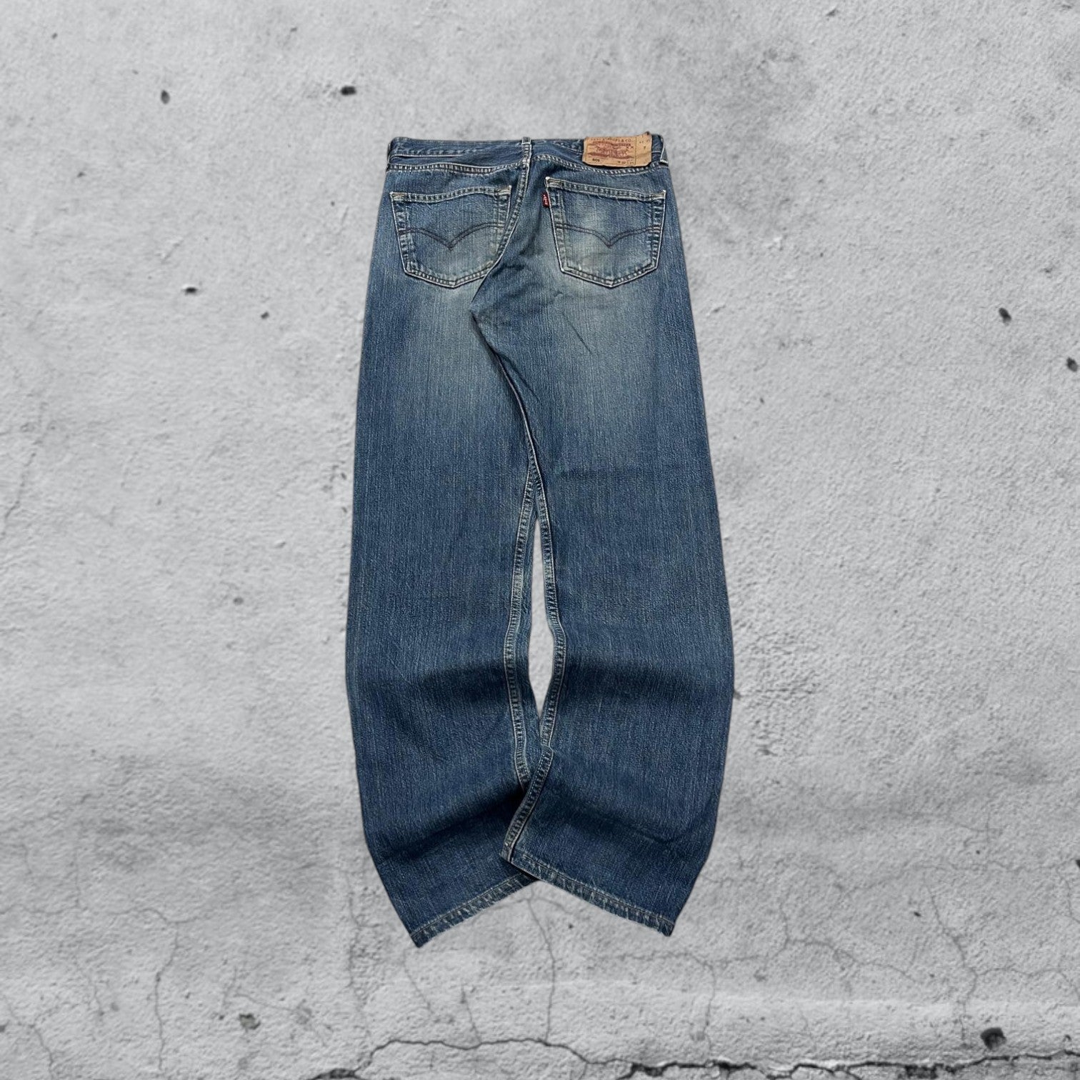 Denim Levis 501 Straight Fit Washed Vintage Y2K 90s 00s American Style Hip-Hop (M)