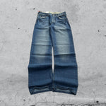 Denim Jeans Washed Embroidered Baggy Fit Vintage Y2K 90s 00s American Style Hip-Hop (S)