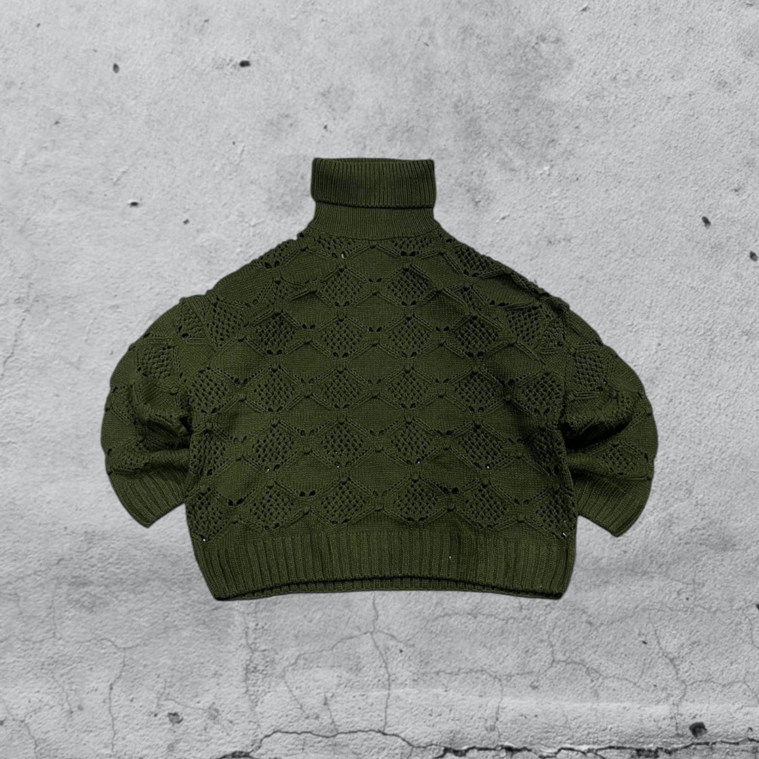 Maglione Vintage Lupetto Collo Alto Vintage Y2K 90s 00s American Style Hip-Hop (XL)