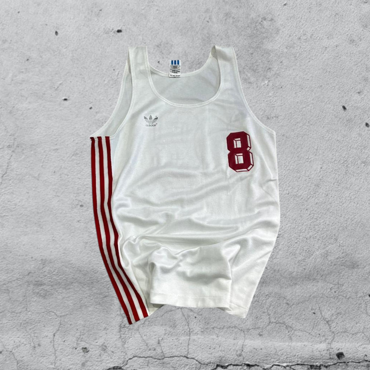 Canotta Adidas "8" Old Label Vintage Y2K 90s 00s American Style Hip-Hop (S)