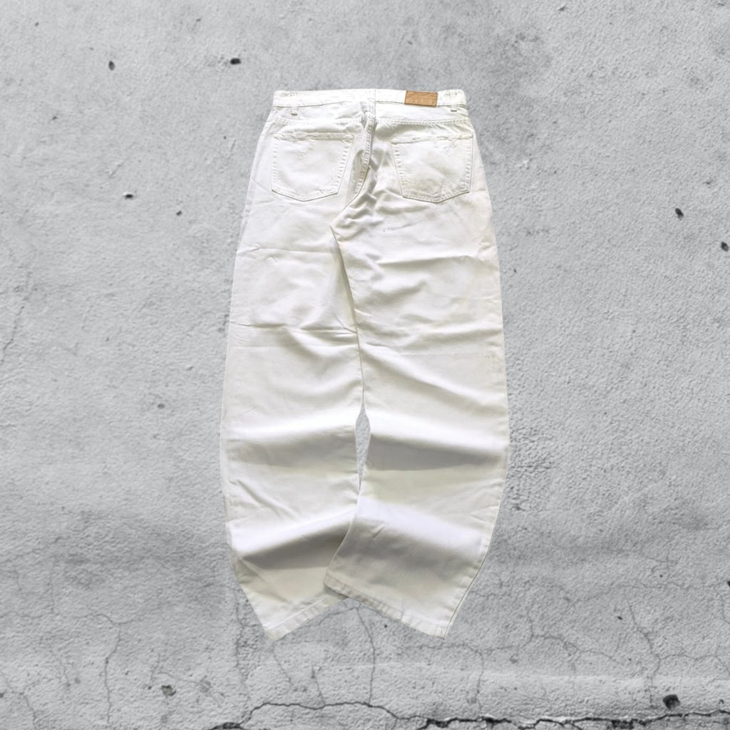 Denim Jeans White Baggy Fit (M)