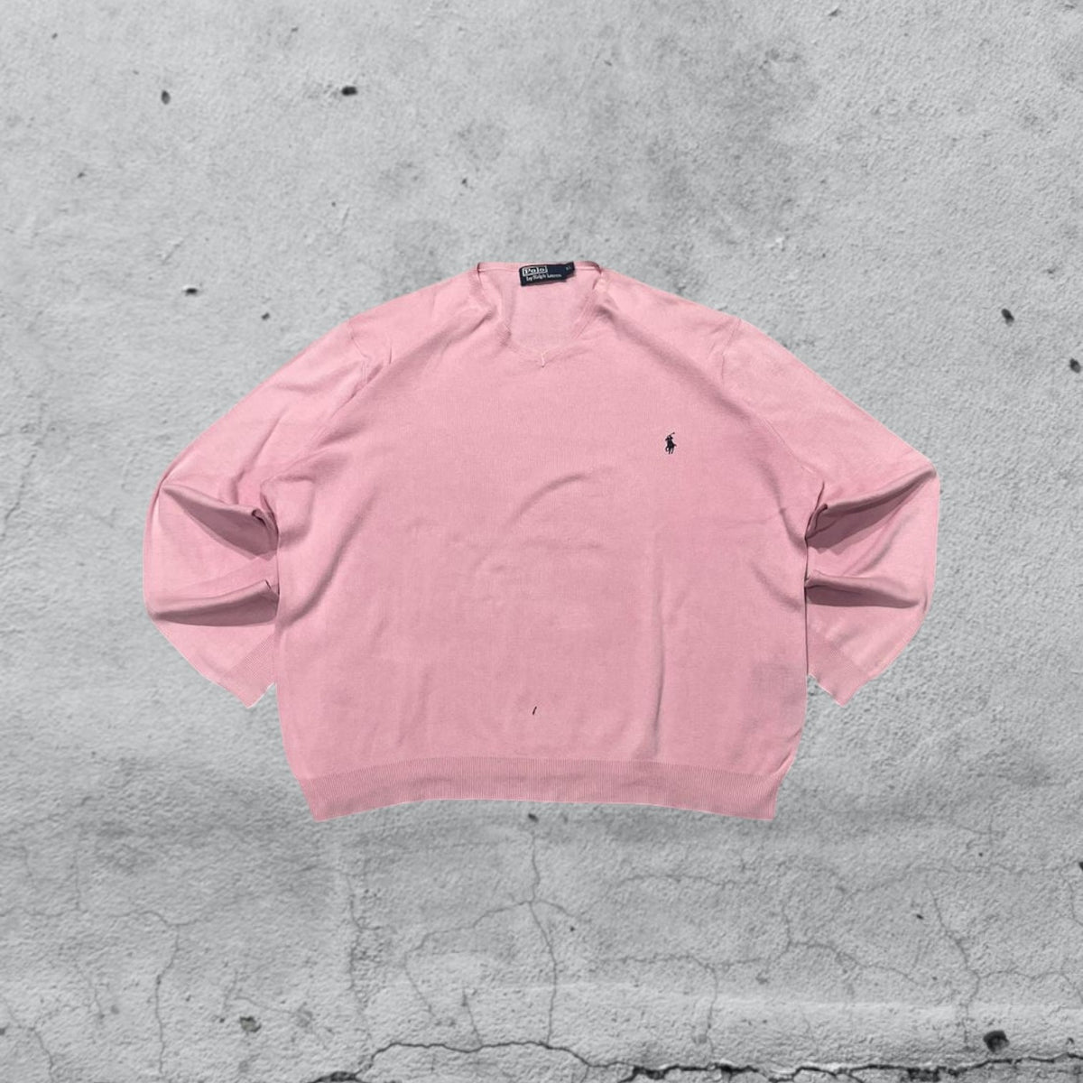 Maglione Ralph Lauren Pullover Scollo a V Vintage Y2K 90s 00s American Style Hip-Hop (XL)