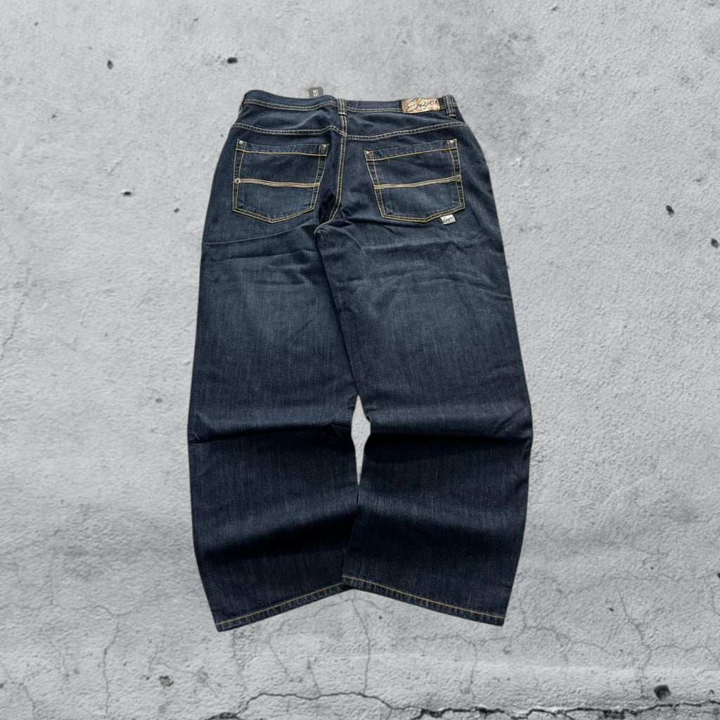 Denim Jeans Baggy Fit Blu Washed (XL)